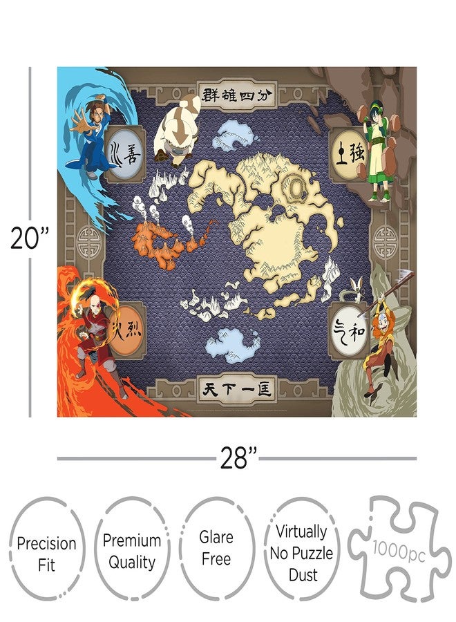 AQUARIUS Avatar Map Puzzle (1000 Piece Jigsaw Puzzle) - Officially Licensed Avatar: The Last Airbender Merchandise/Collectibles - Glare Free - Precision Fit - Virtually No Puzzle Dust - 20x28 In 65411 - Image 2